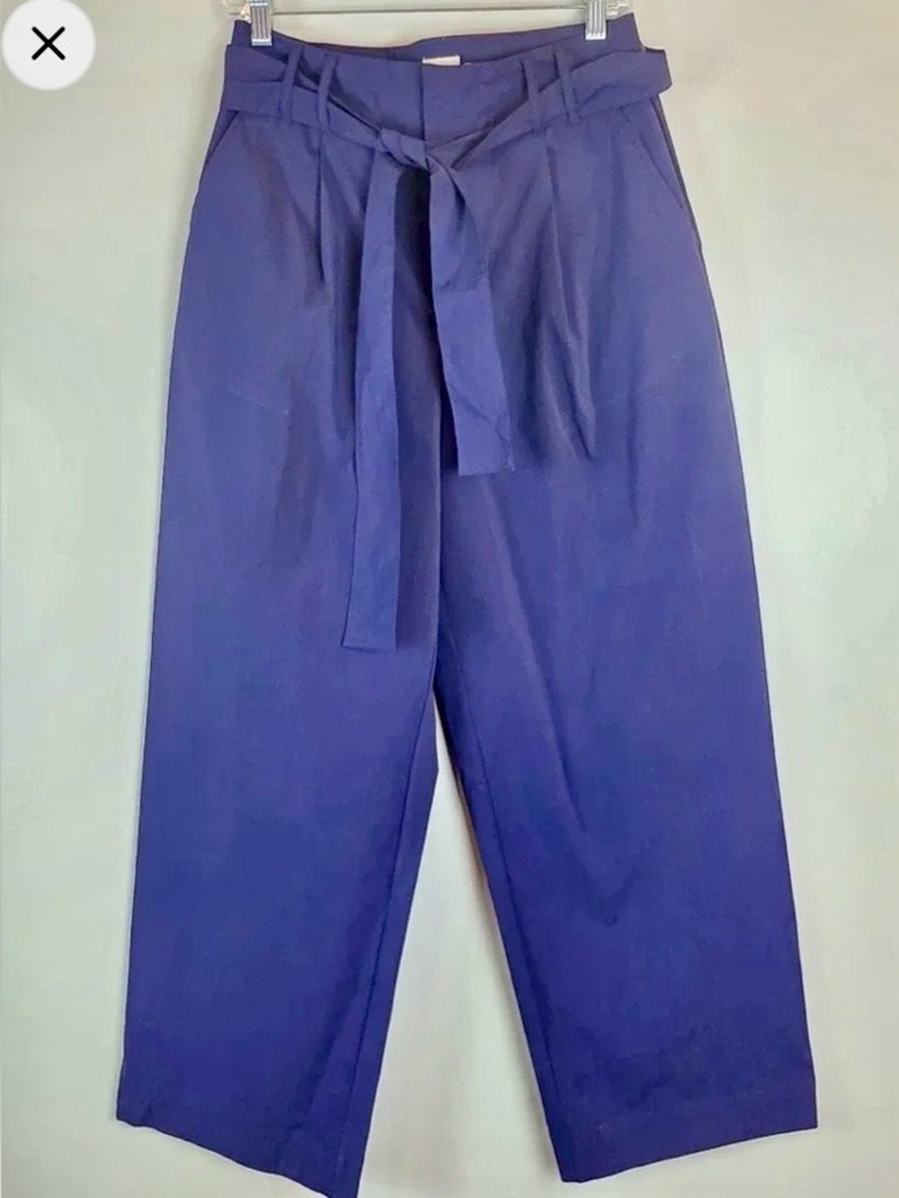 Women’s Dark Blue Tie Top Wide Leg Pants
